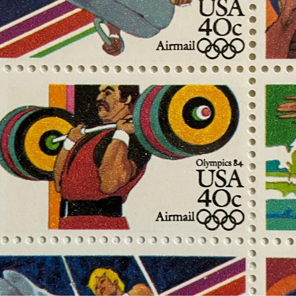 1983 40 cent 1984 Olympics Airmail Full Sheet of 50 Scott #C105-C108 Mint NH